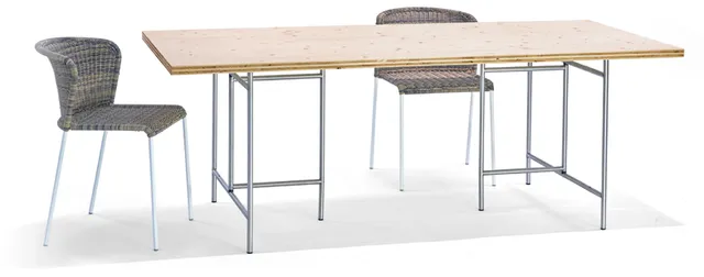 Richard Lampert Eiermann 3 Outdoor Tischbock Edelstahl klappbar