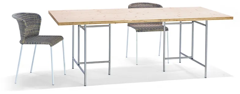Richard Lampert Eiermann 3 Outdoor Tischbock Edelstahl klappbar