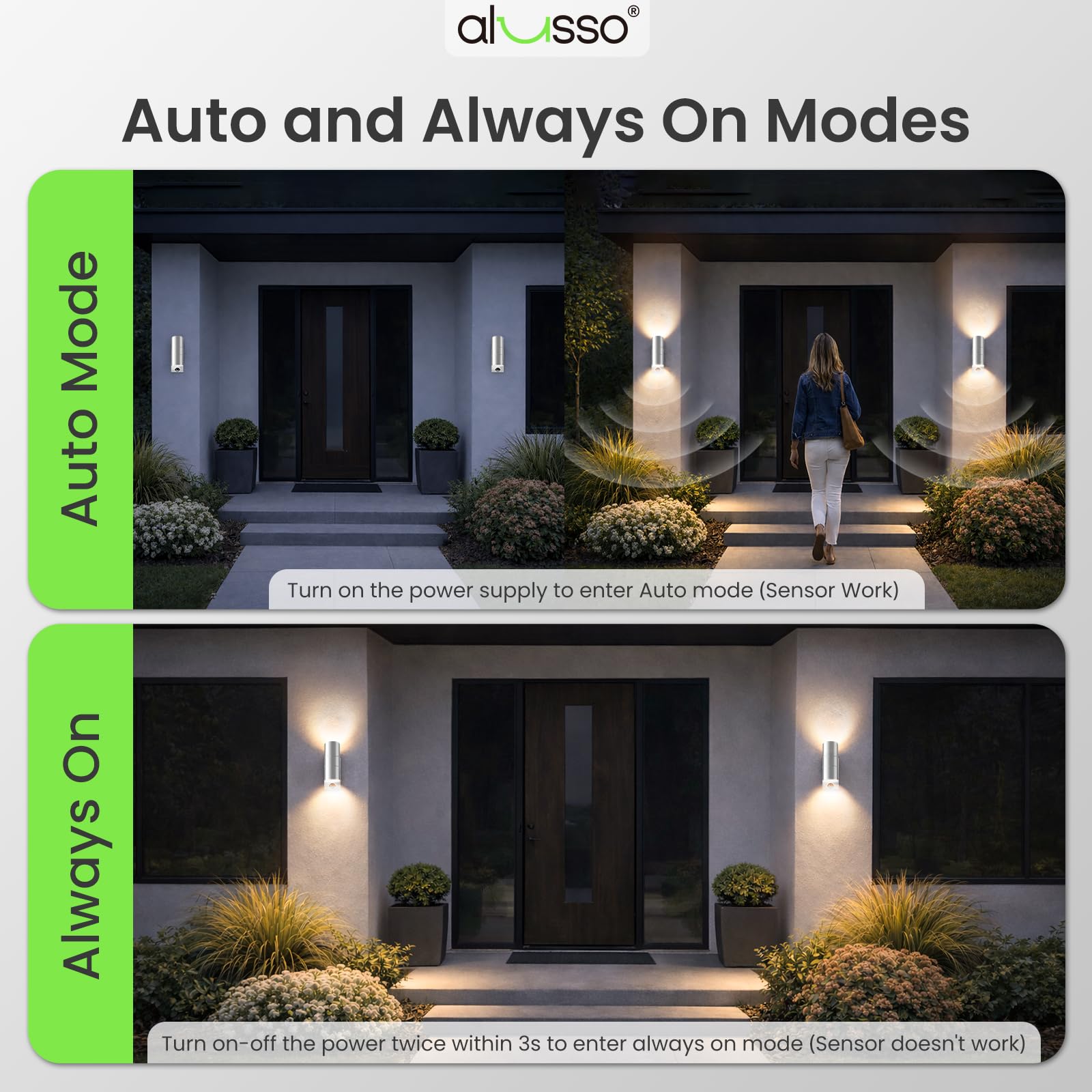 Alusso Security Light Außenlampe Sensor Silber GU10