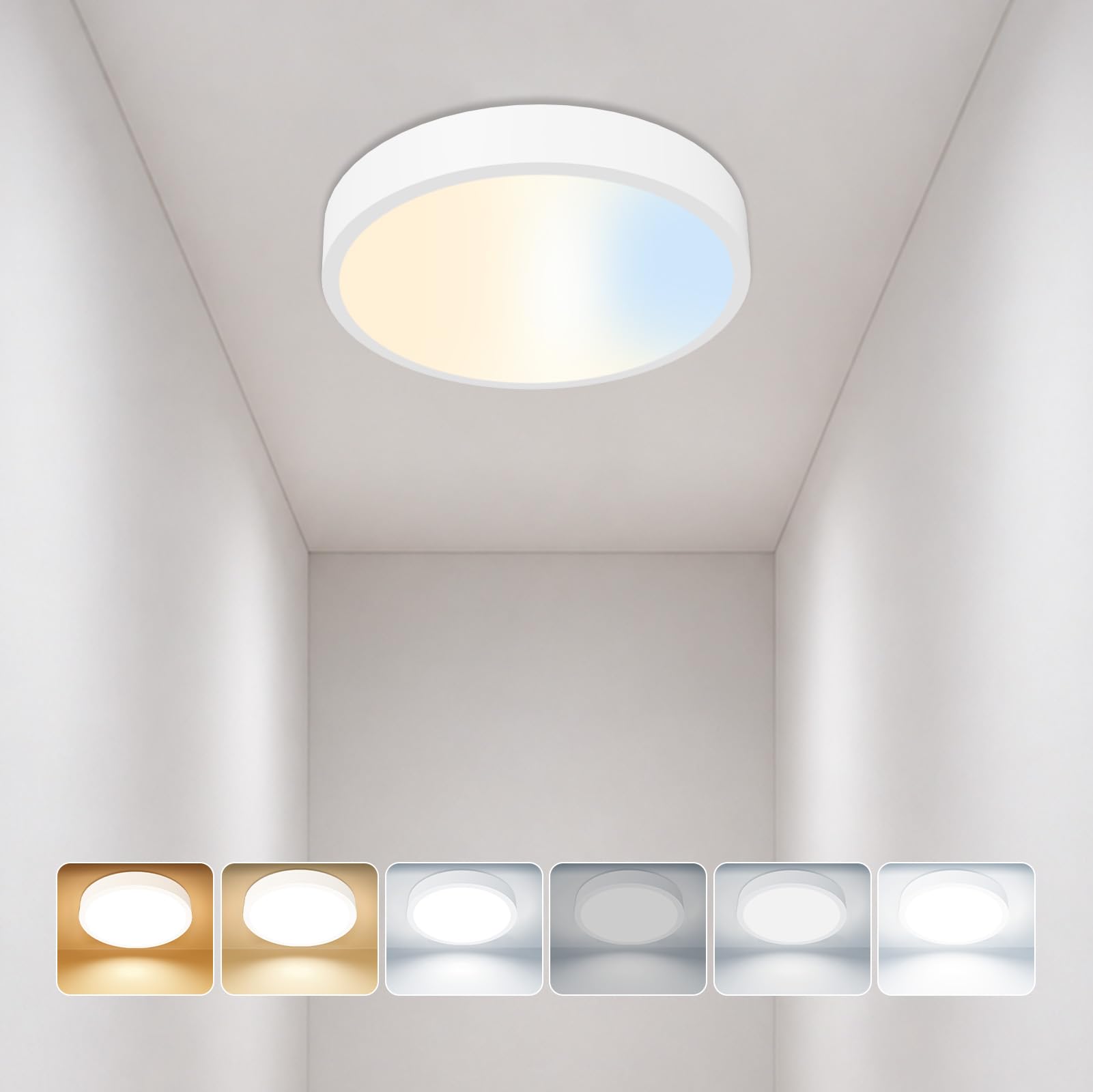 Alusso Deckenleuchte LED rund 1980lm 3CCT weiß IP44