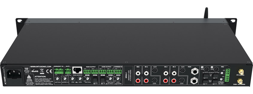 INTUSONIC INTUWORX PAA42 Mixer Media 6-Kanal USB FM