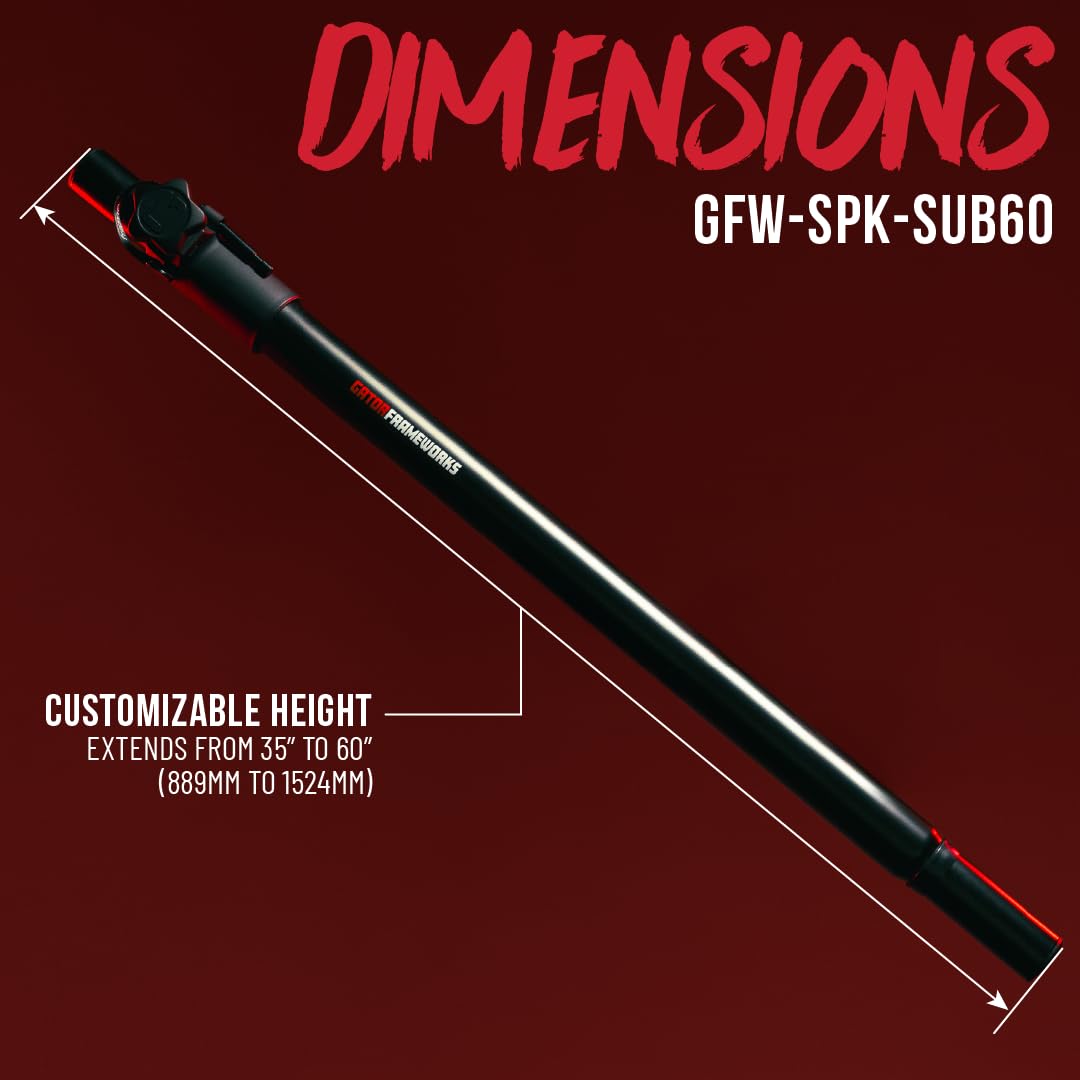 Gator GFW-SPK-SUB60 Lautsprecher Distanzstange verstellbar