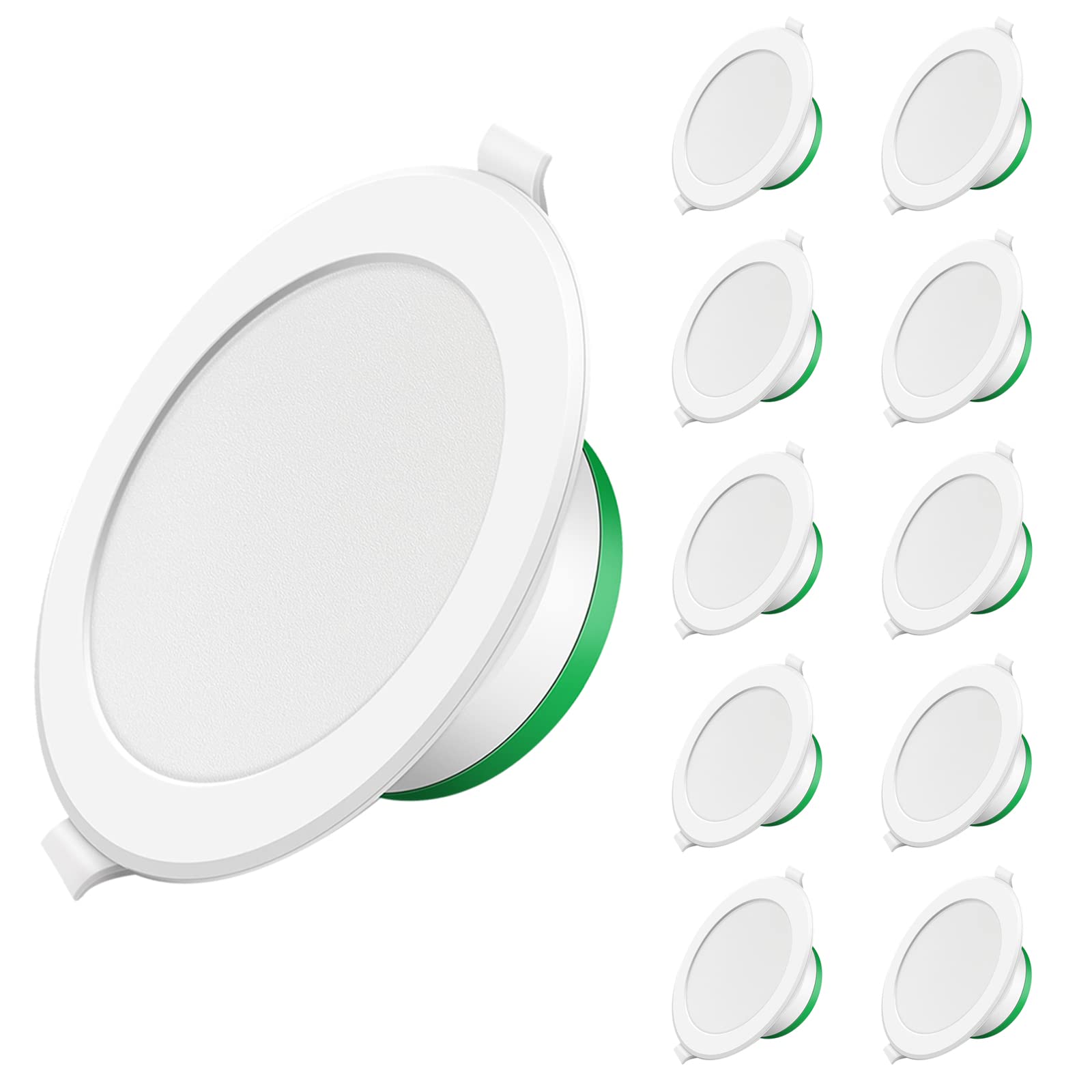 ALUSSO Einbauleuchte 10W 5700K IP44 10 Stück Weiß