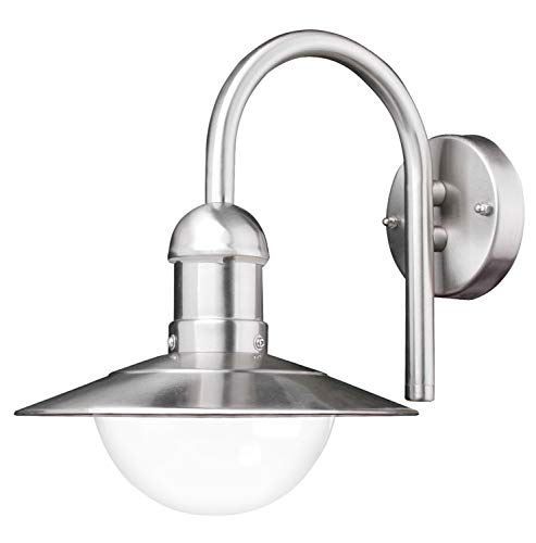Ledino Ledar Wandleuchte Hof E27 Edelstahl IP44 Outdoor