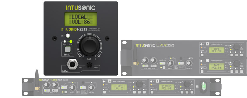 INTUSONIC INTUGRID HZE11 Wandpanel Zonensteuerung +IR