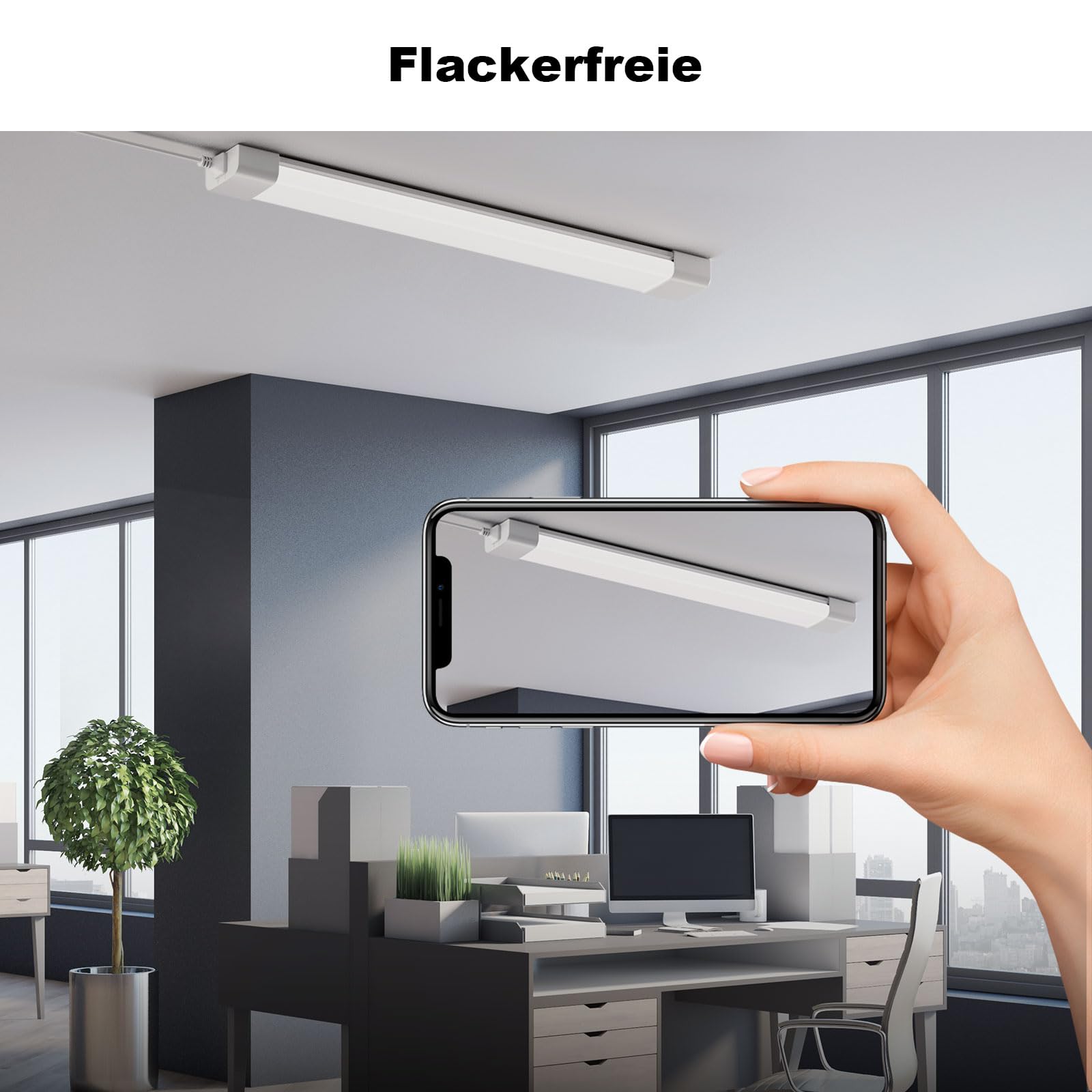 Modlicht LED Feuchtraumleuchte 150cm Kaltweiß 2 Stück