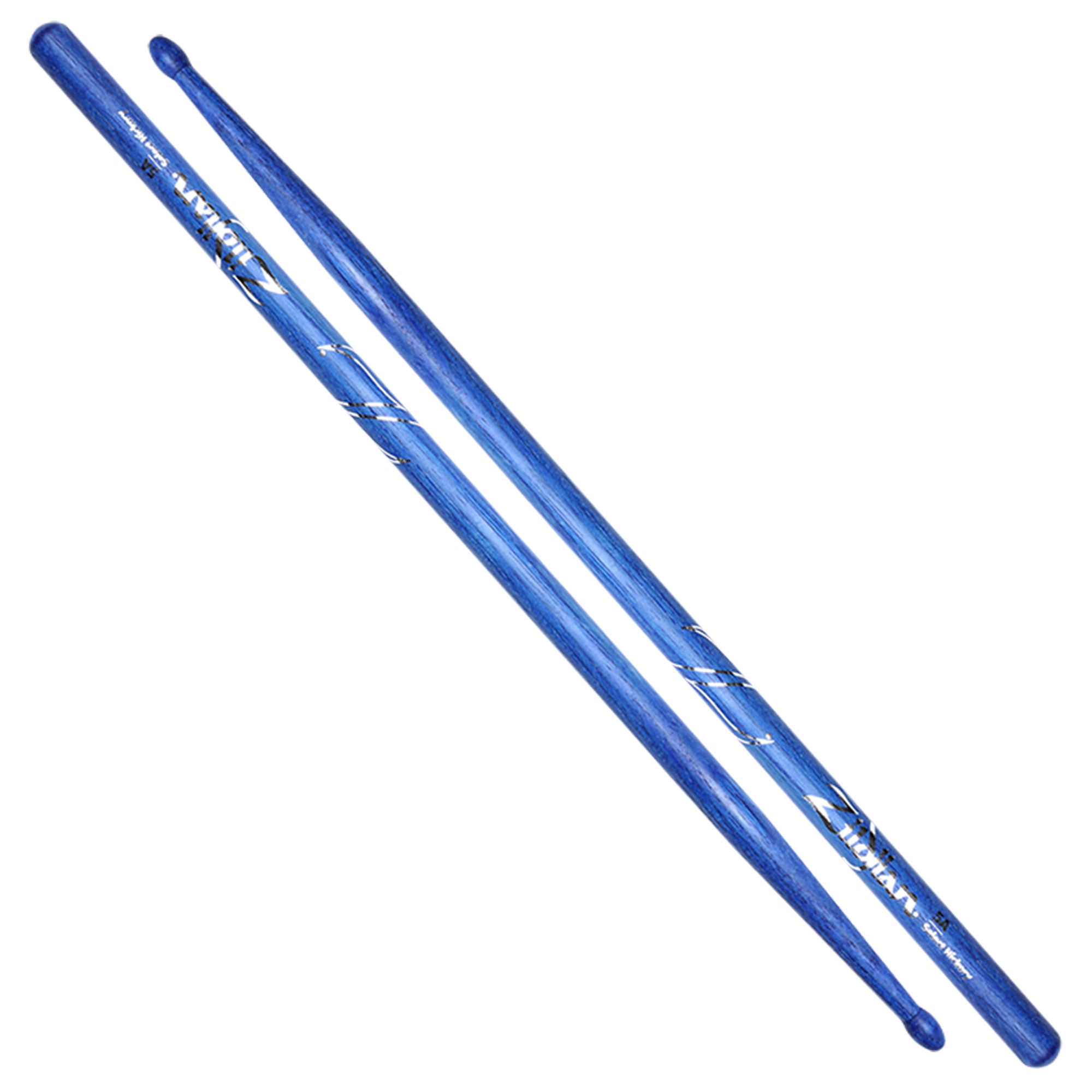 Zildjian 5A Blue Drumsticks Hickory Sticks oval