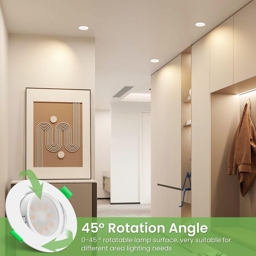 Alusso Recessed Ceiling Light 12er Set 6W 3CCT dimmbar