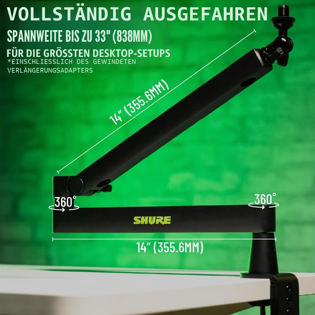 Shure by Gator SH-BROADCAST2 Mikrofonarm Desktop 838mm
