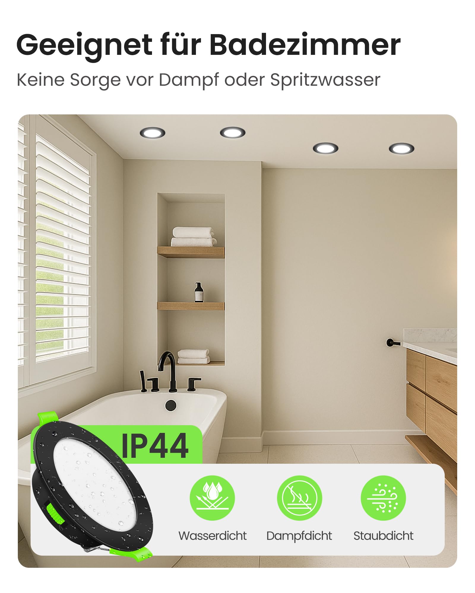 ALUSSO Einbaustrahler LED 68-78mm 5W dimmbar 10er Set 3CCT