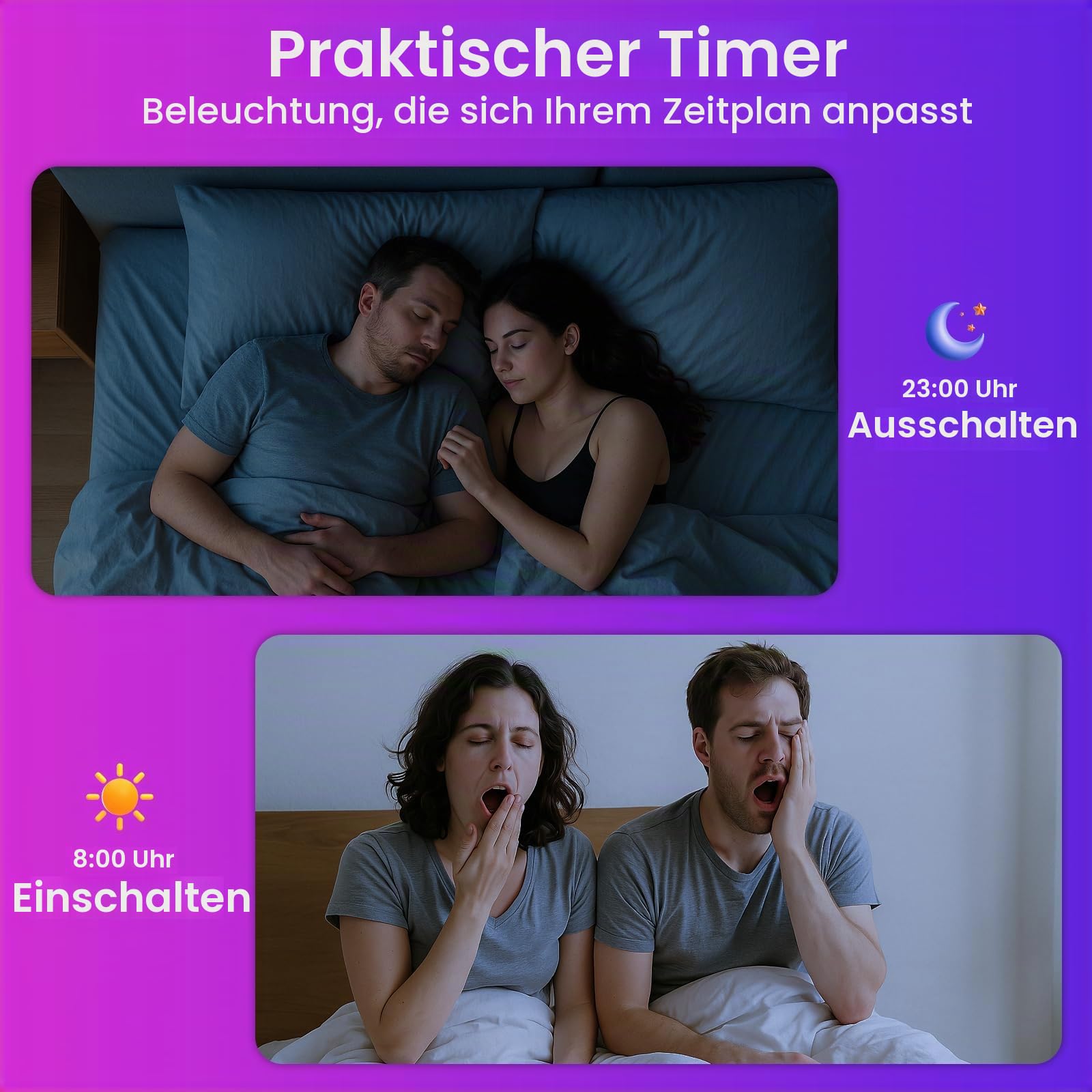 Alusso Smart Home LED Einbaustrahler 4er Weiß RGB Alexa 6W