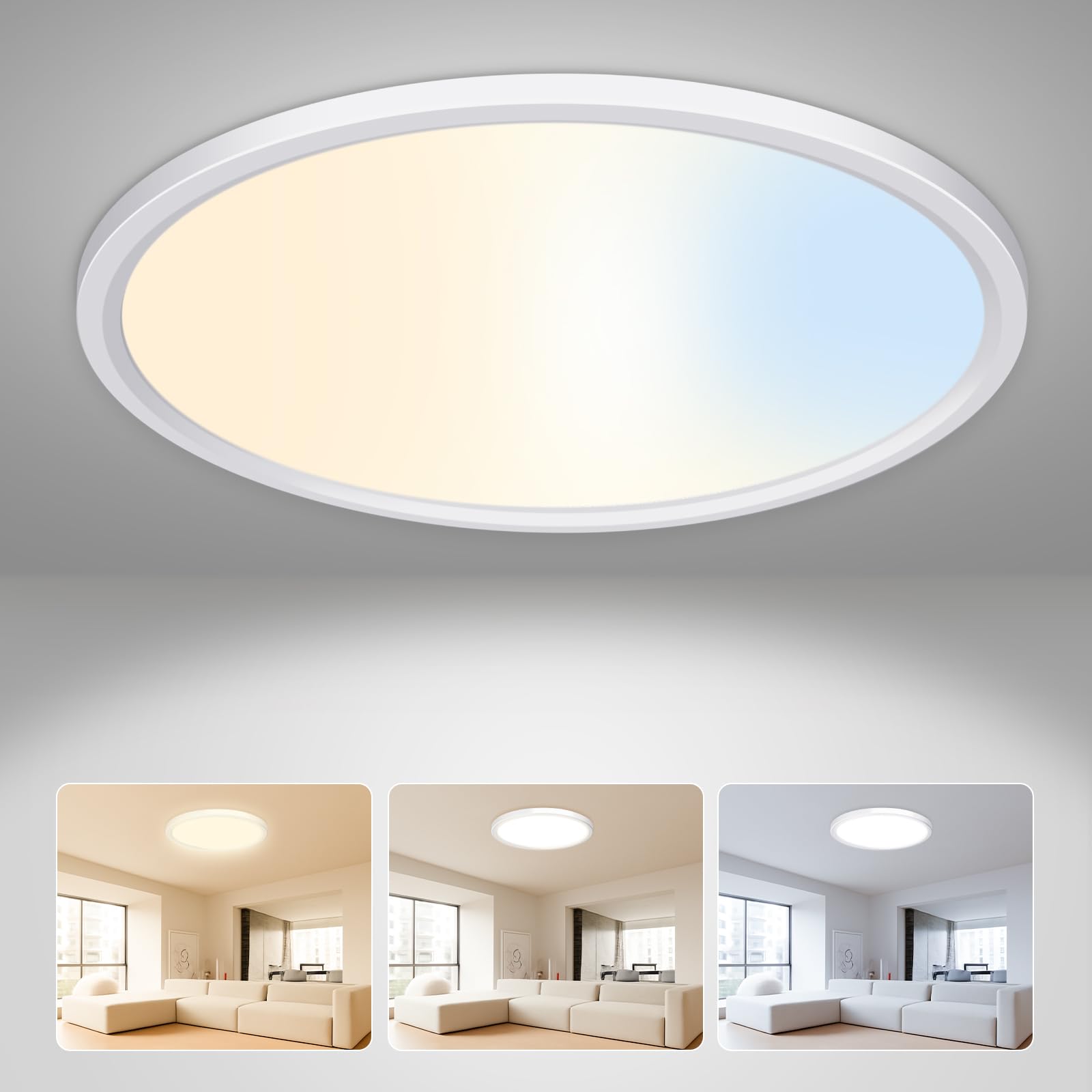Alusso Recessed Ceiling Light Deckenleuchte 24W Ø29cm warmweiß