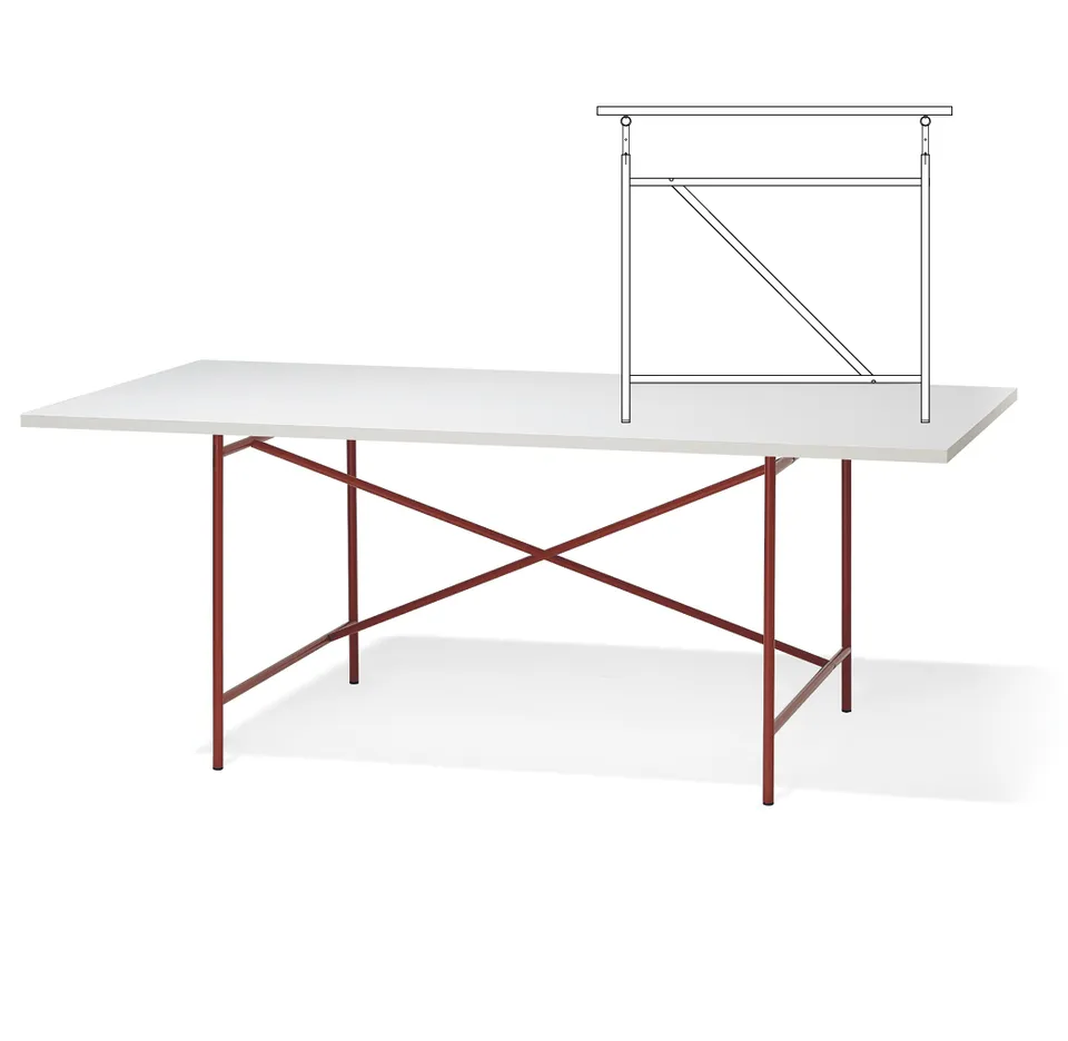 Richard Lampert Eiermann 1 Tisch rotbraun
