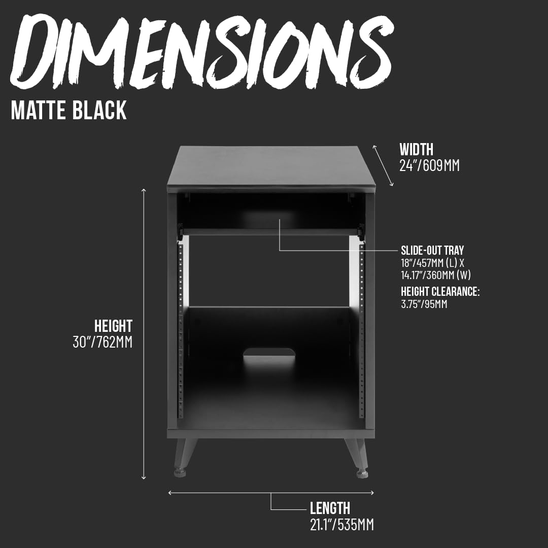 Gator Frameworks GFW-ELITEDESKRK-BLK Racktisch 10U schwarz