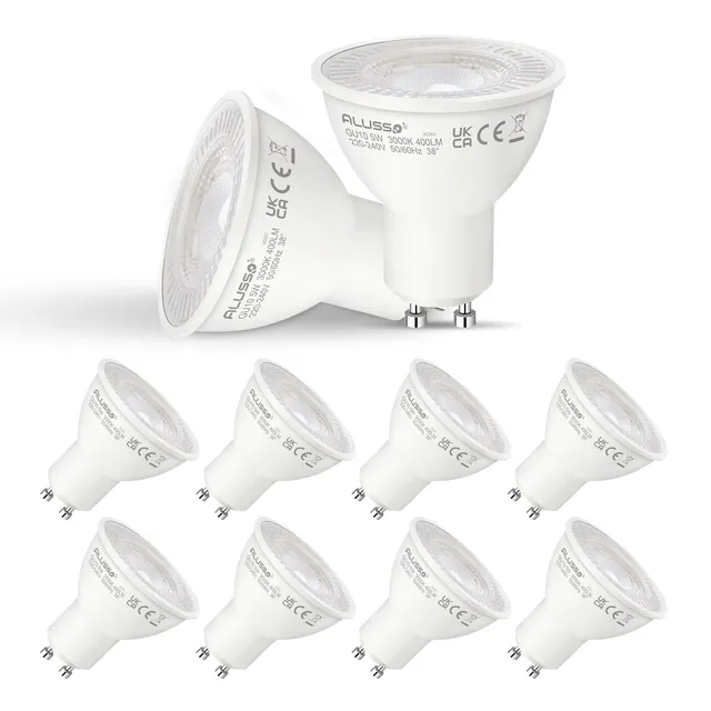 Alusso GU10 LED Lampe 5W Warmweiß 3000K 10 Stück 450LM