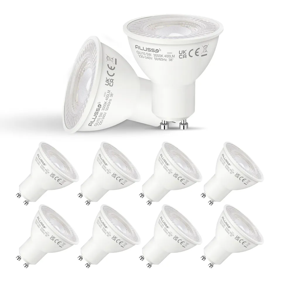 Alusso GU10 LED Lampe 5W Warmweiß 3000K 10 Stück 450LM
