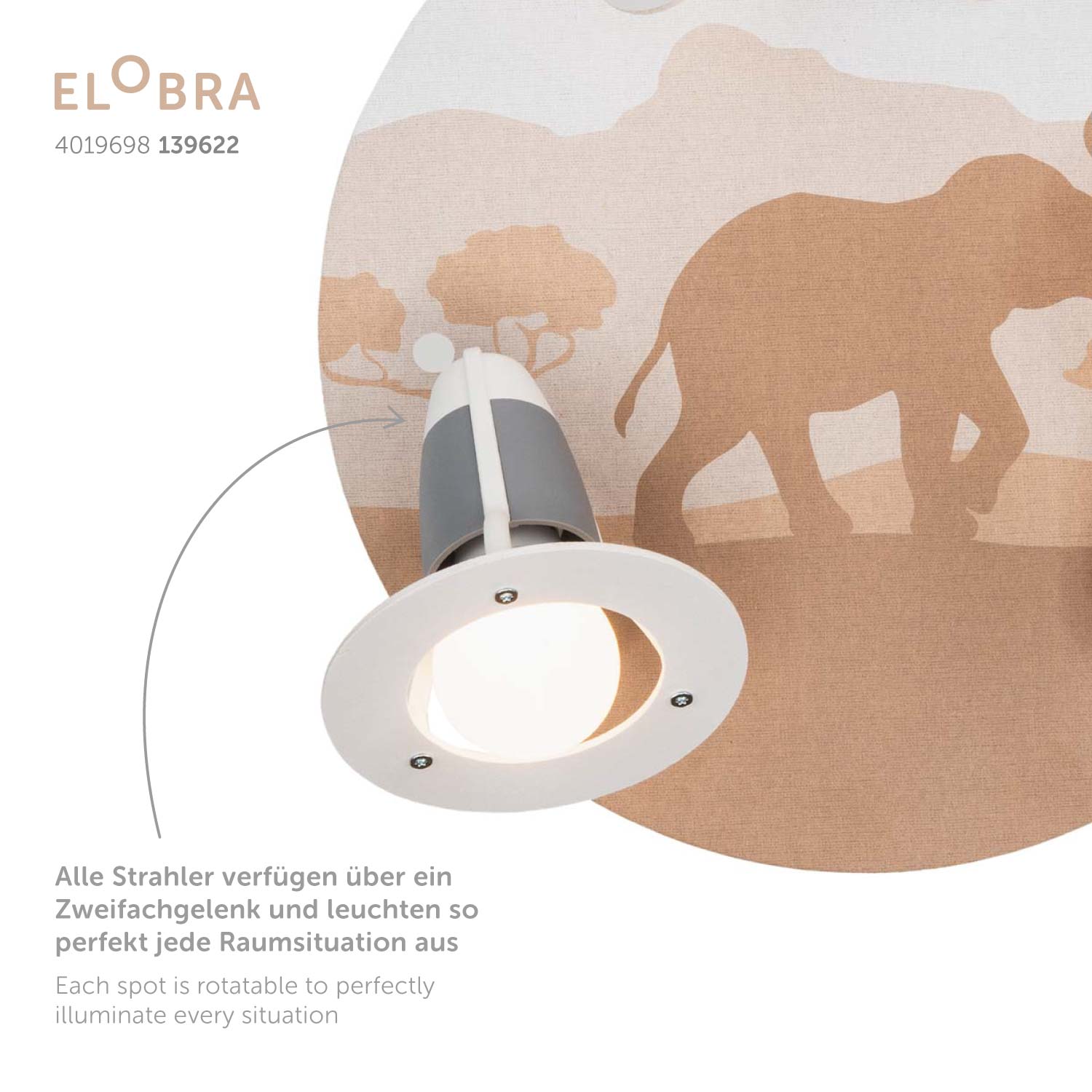 Elobra Kids 3er Spot Rondell Scandi Savanne orange