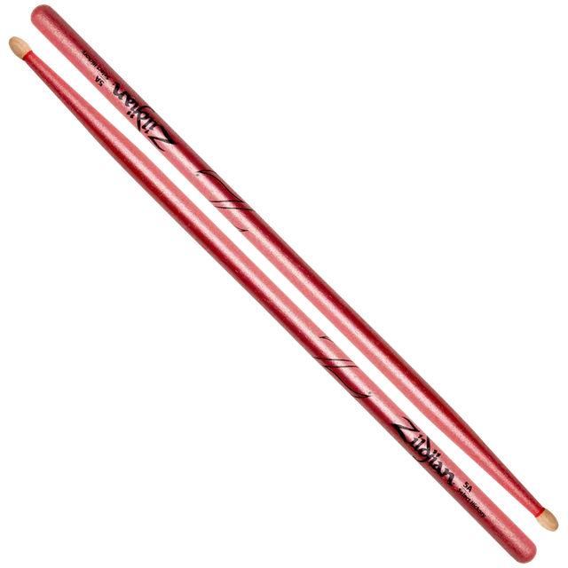 Zildjian 5A Chroma Pink Drumsticks Hickory metallic