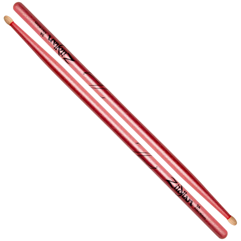 Zildjian 5A Chroma Pink Drumsticks Hickory metallic