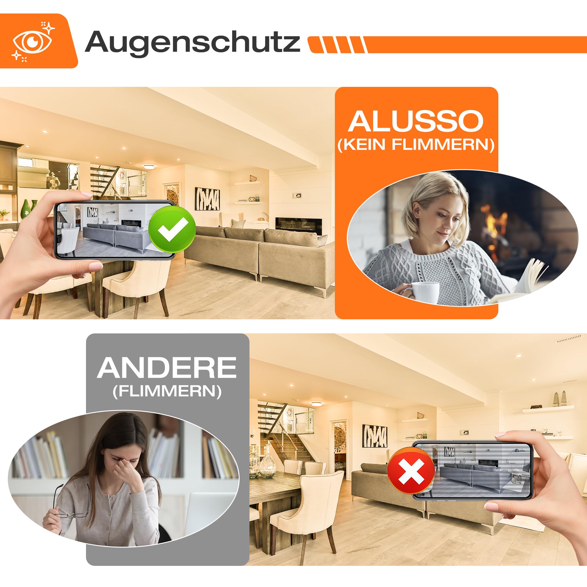 Alusso Bulb LED Birne warmweiss 3000K 4er Pack 7W