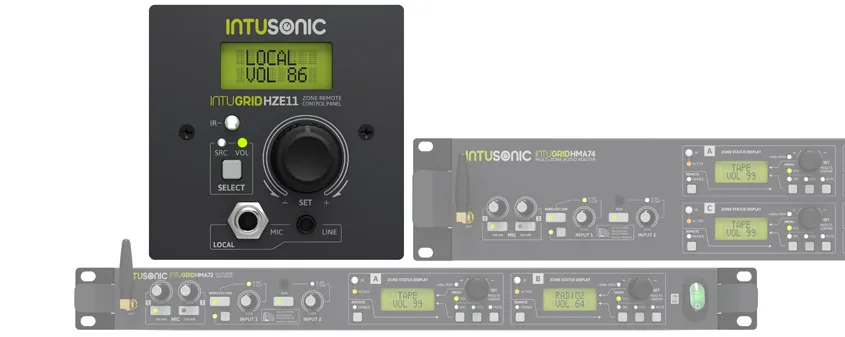INTUSONIC INTUGRID HZE11 Wandpanel Zonensteuerung +IR