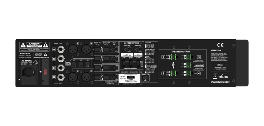 INTUSONIC INTUFORCE 4SDL160 System Endstufe 4-Kanal