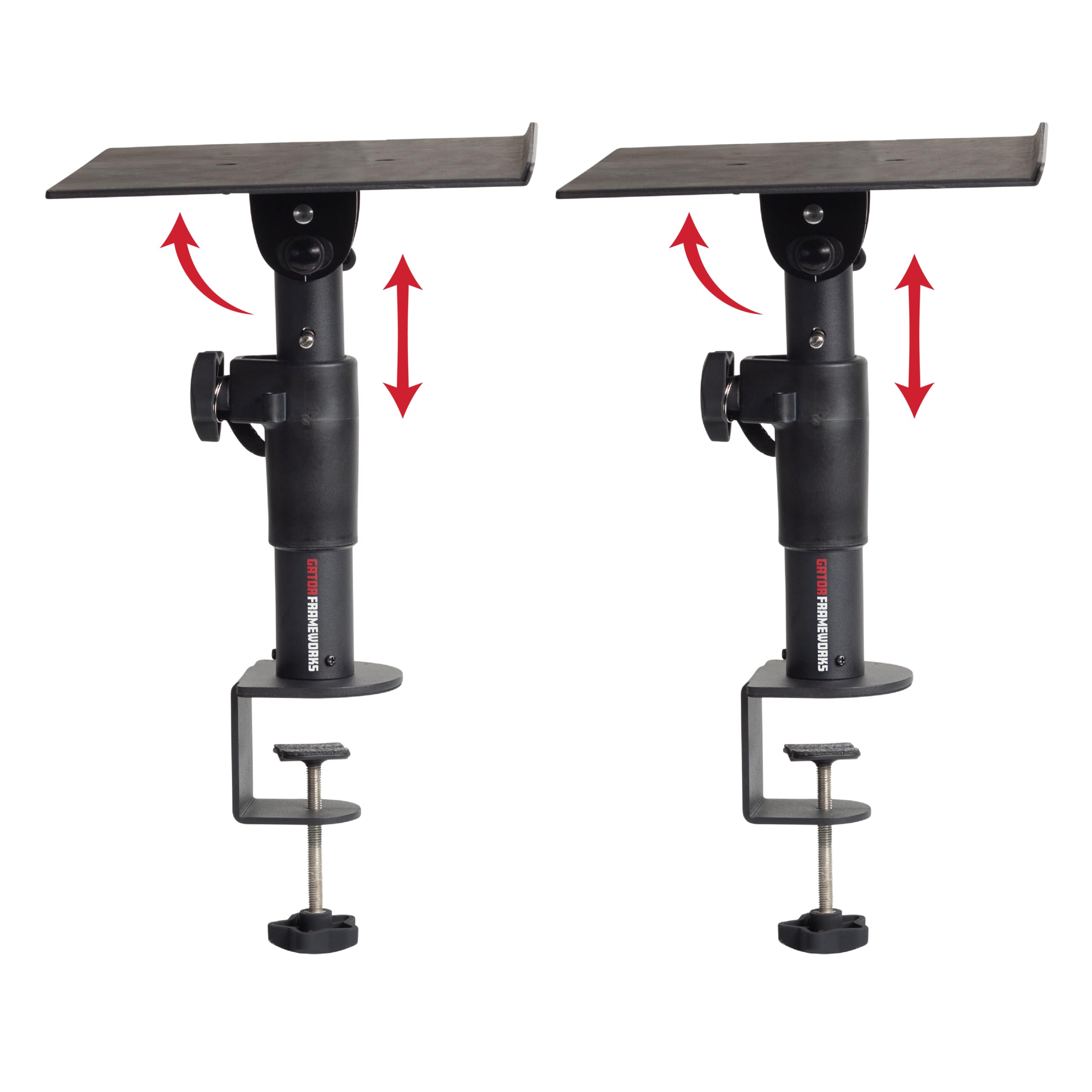 Gator Frameworks Desktop-Klemmständer Monitor 2er-Set