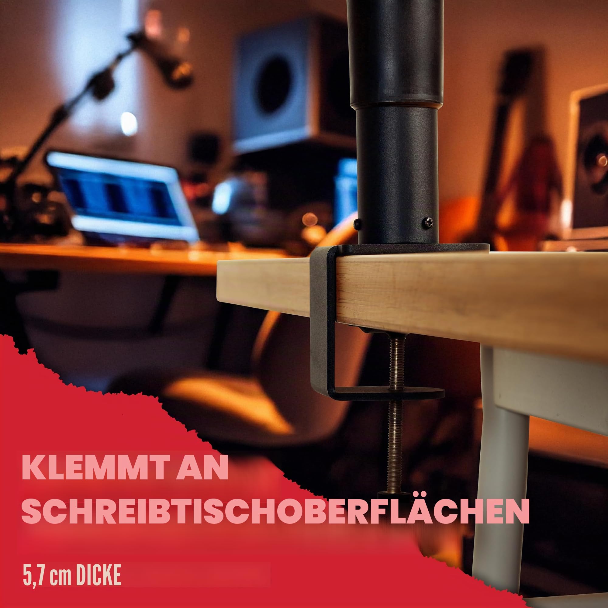 Gator Frameworks Desktop-Klemmständer Monitor 2er-Set