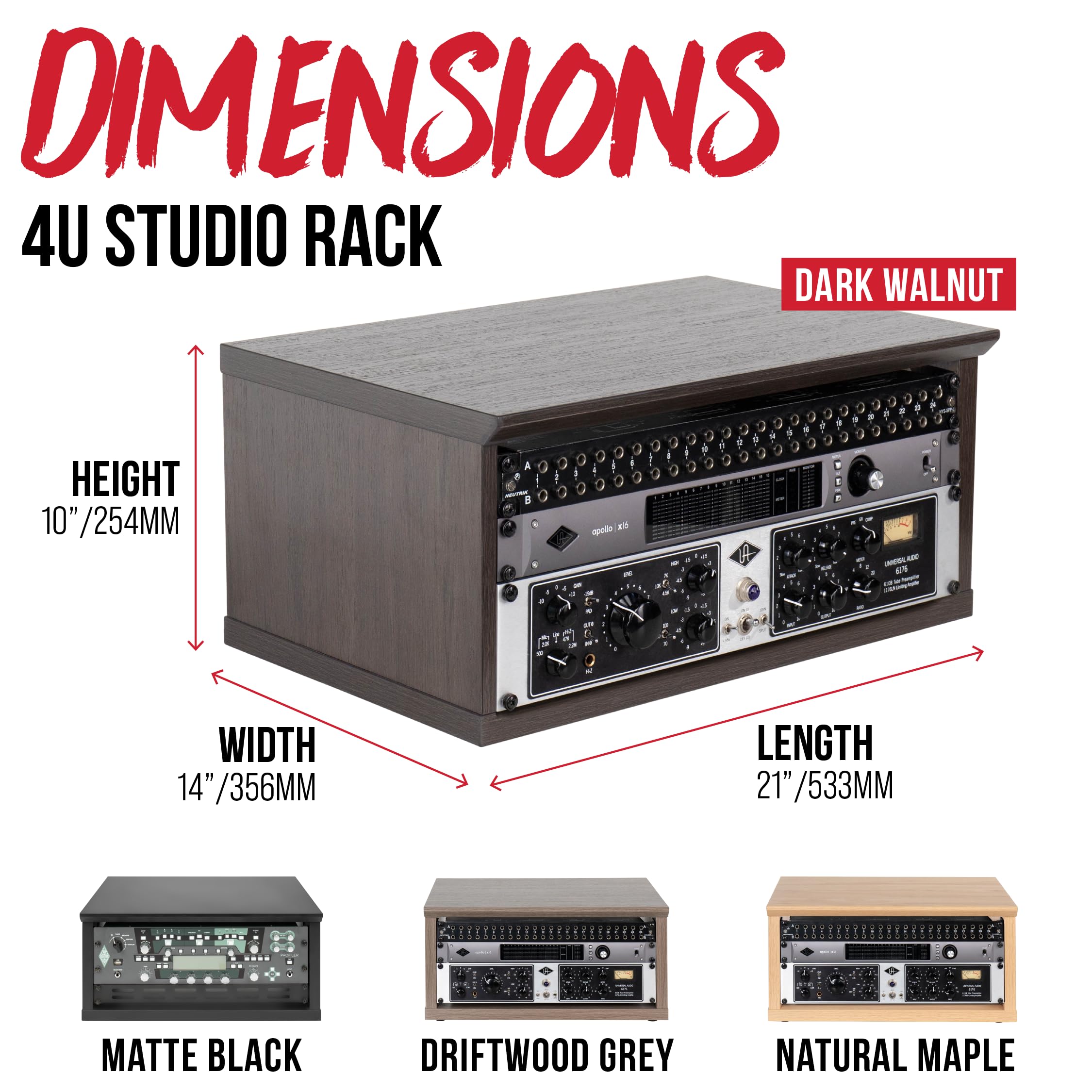 Gator Frameworks Elite GFW-ELITERK-4U-BLK Studiorack 4U