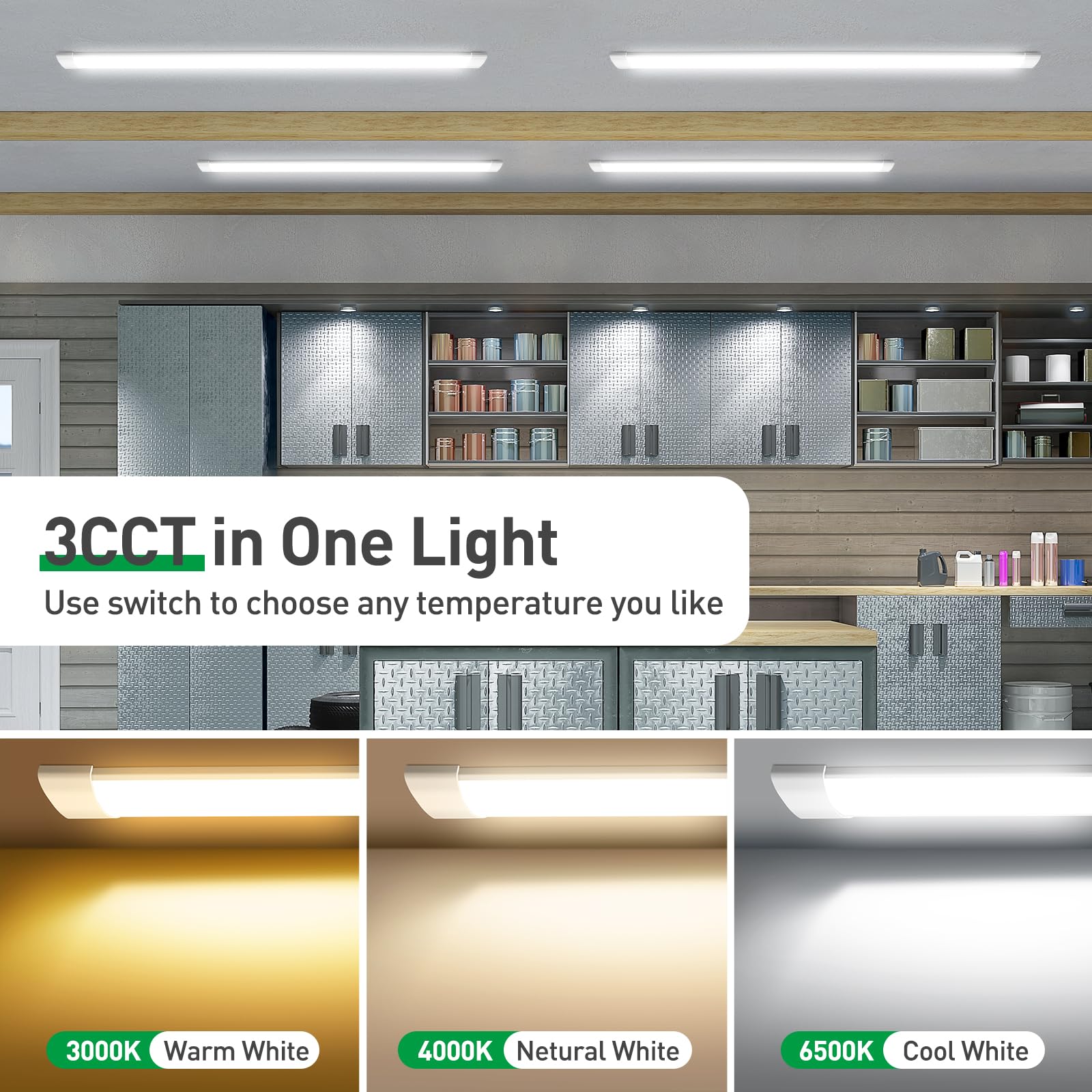 Alusso LED Röhre 117cm 40W 2er Set 3CCT IP20