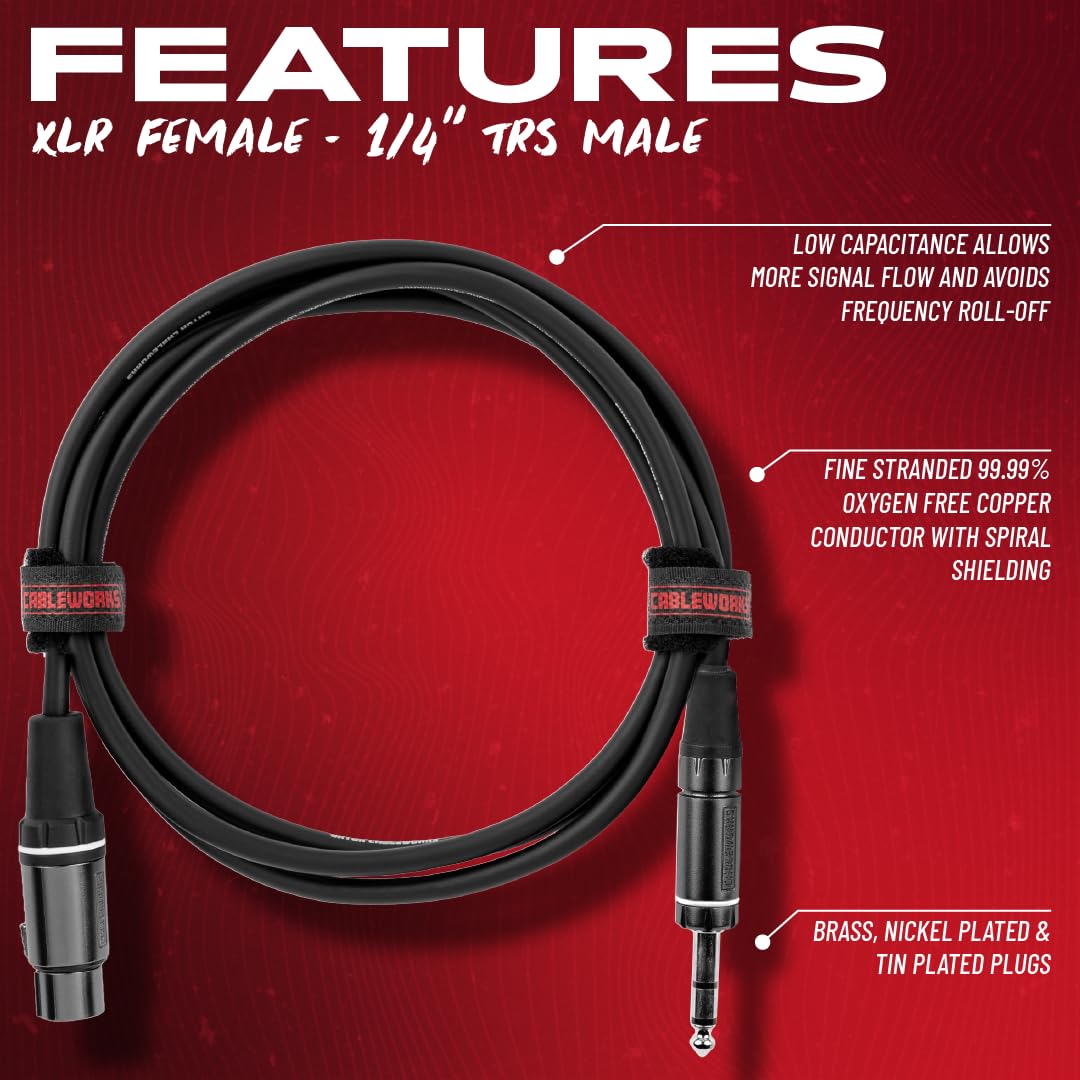 Gator Cableworks GCWC-XLR-10FTRS Mikrofonkabel 3 m XLR-TRS symmetrisch