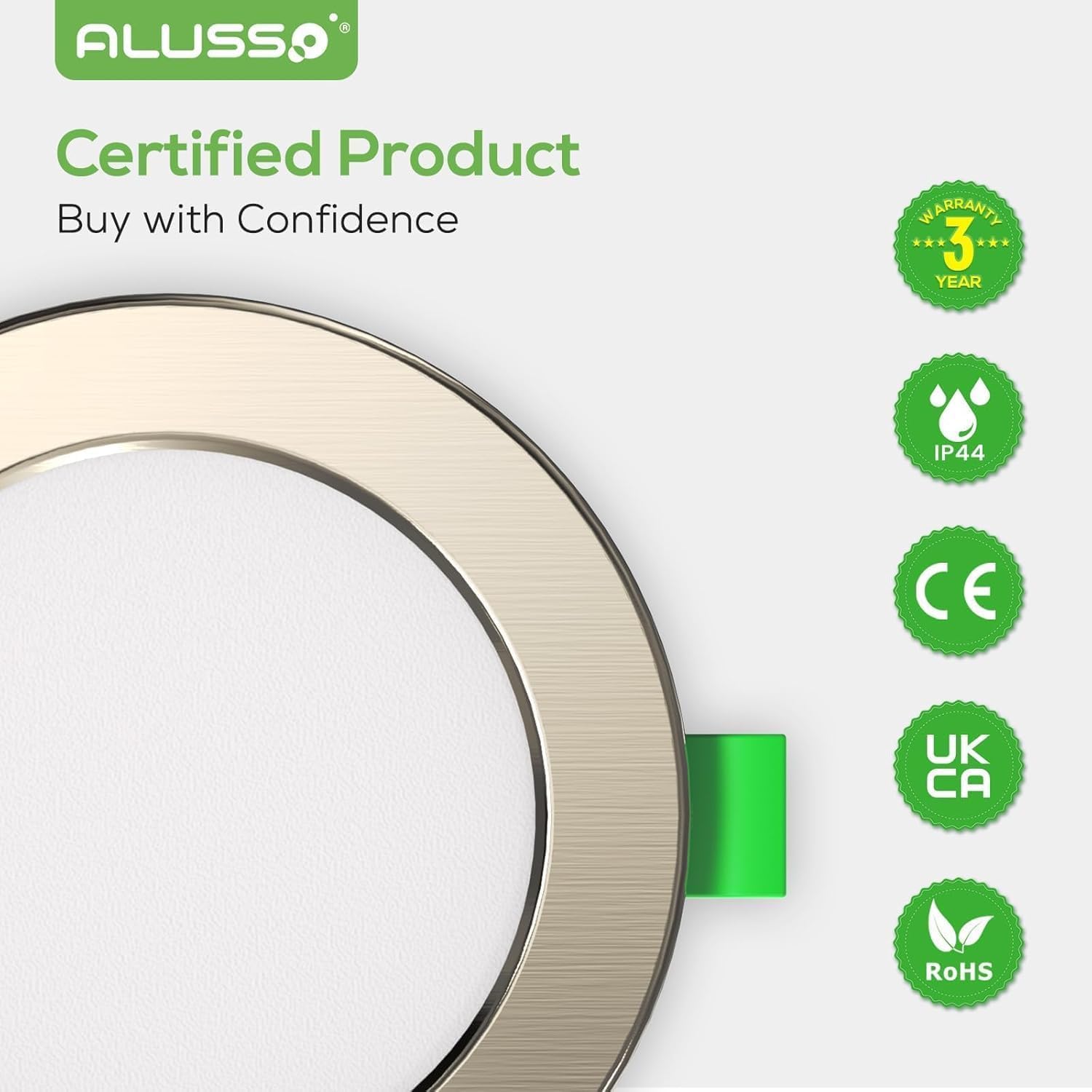 Alusso Recessed Ceiling Light Einbaustrahler 6er 3CCT IP44