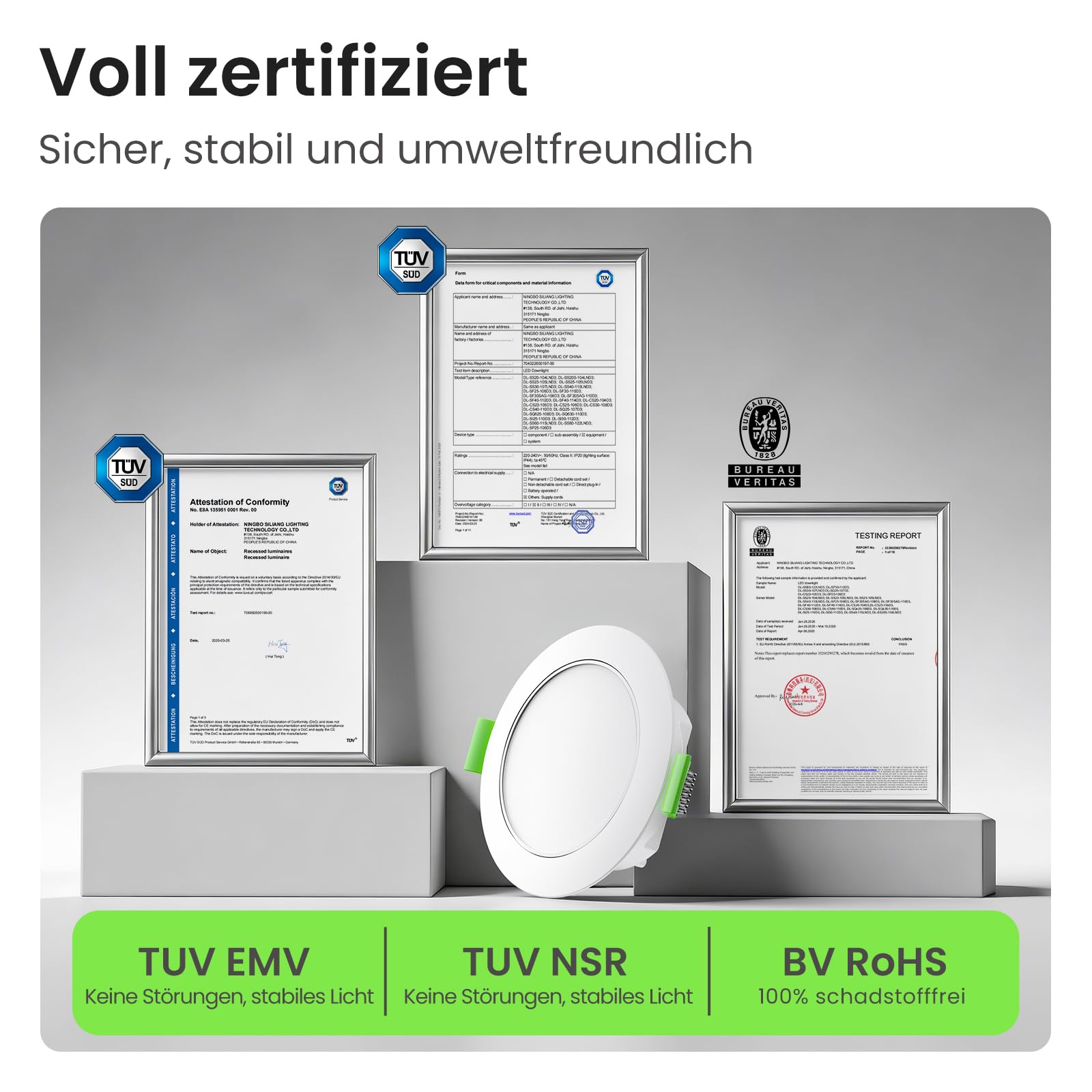 Alusso Einbaustrahler Rund Weiß 5W IP65 3CCT dimmbar