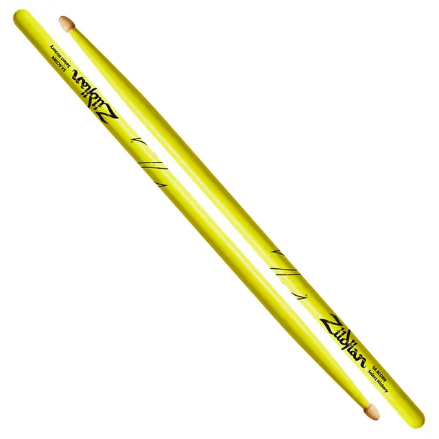 Zildjian 5A Acorn Drumsticks Neon Yellow Hickory