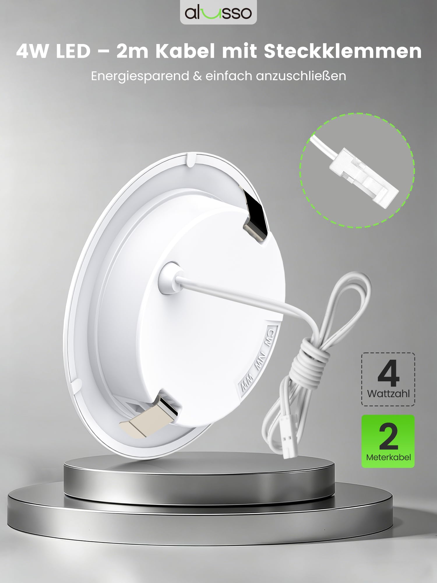 Alusso LED Einbaustrahler weiß 55-58mm 4W IP44
