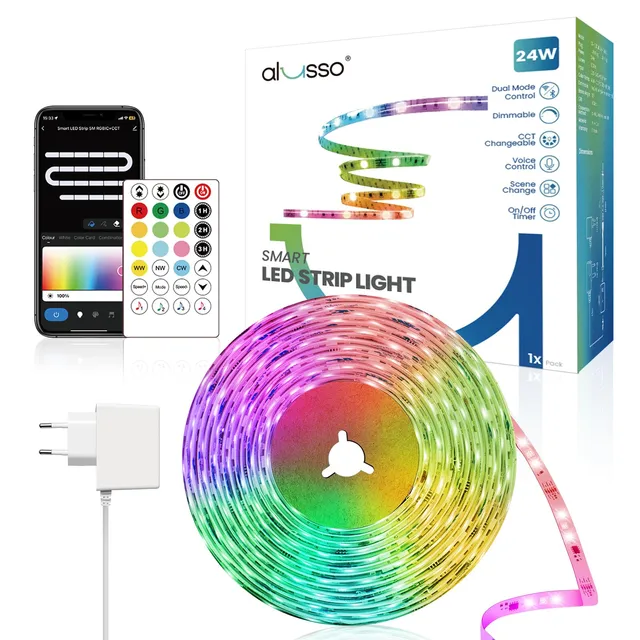 Alusso Smart Home LED Strip 5M RGBIC mit App