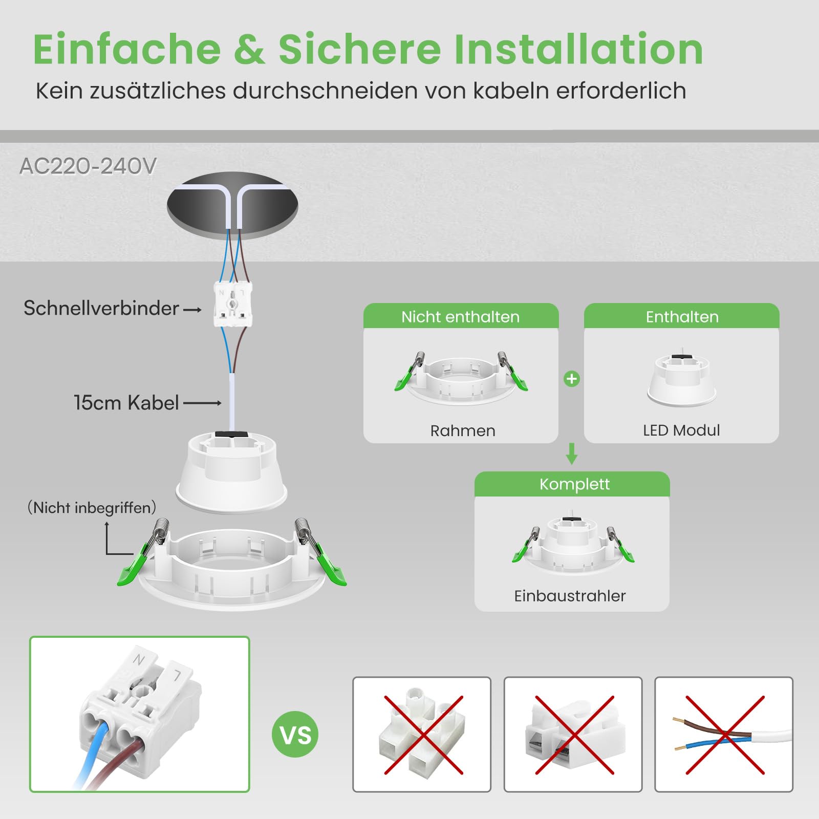 Alusso LED Modul 5W warmweiß 3000K ø50mm flach