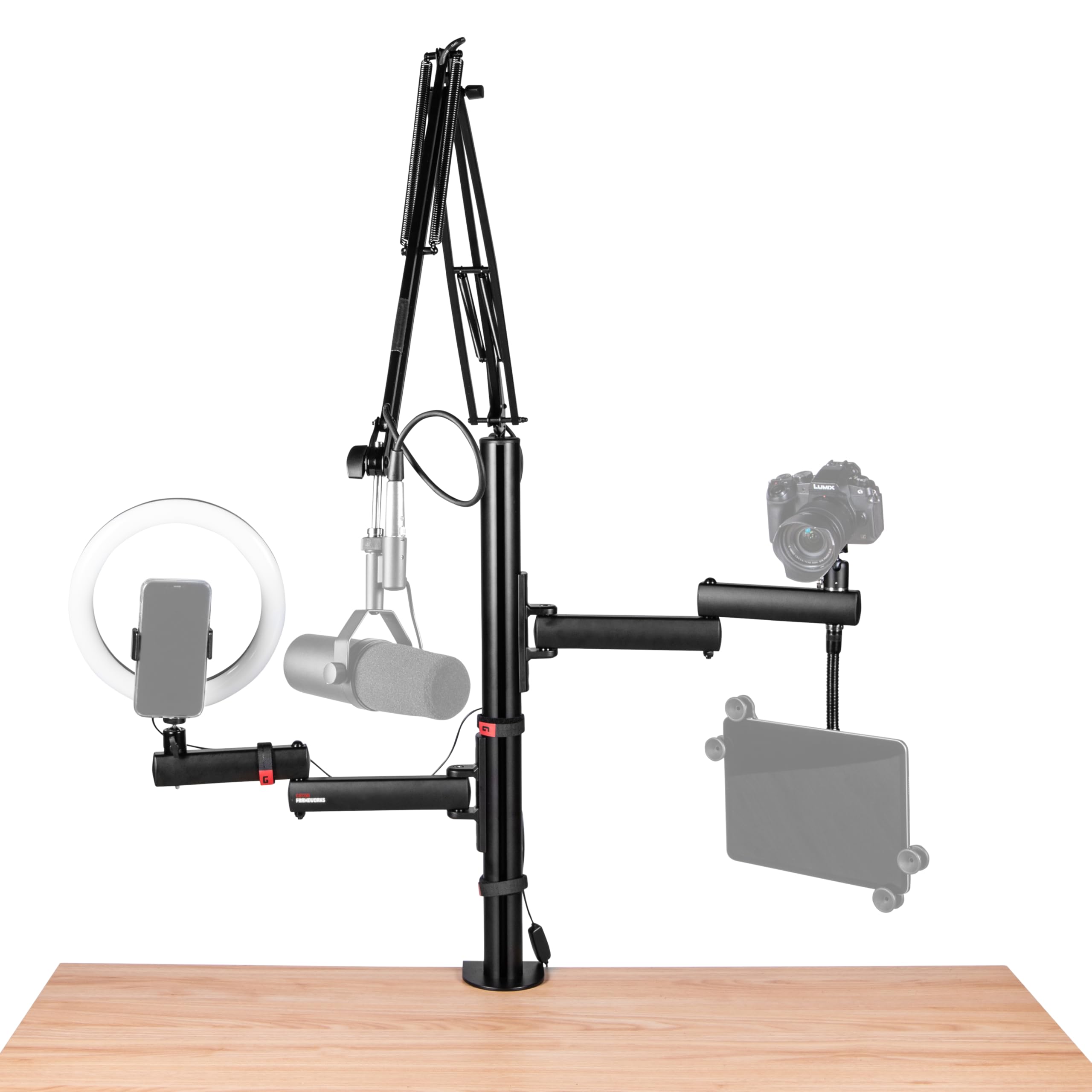 Gator Podcast Creator Tree Stativ mit Ringlicht 10 Zoll