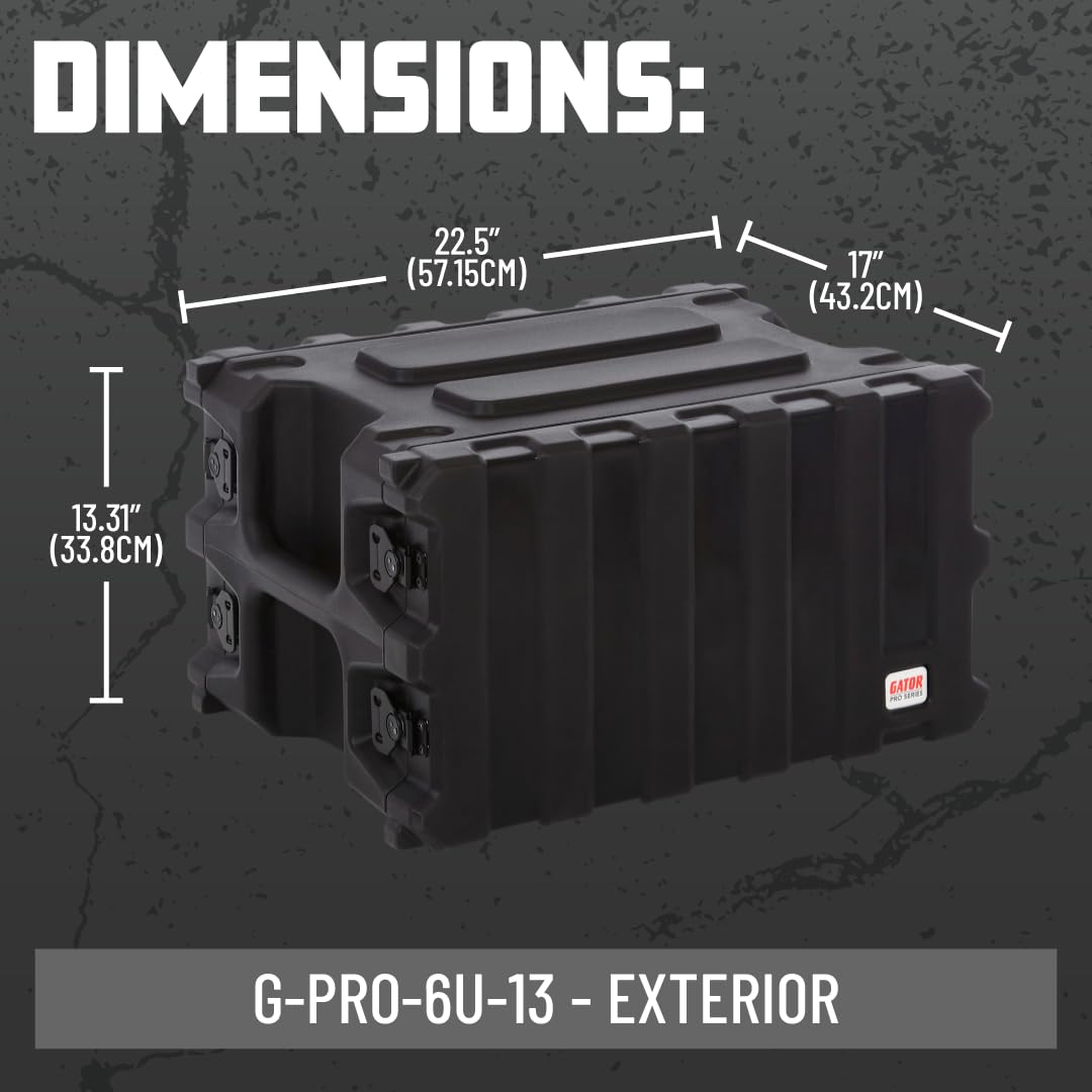 Gator G-PRO-6U-13 Rack-Case 6U schwarz 13 Zoll flach