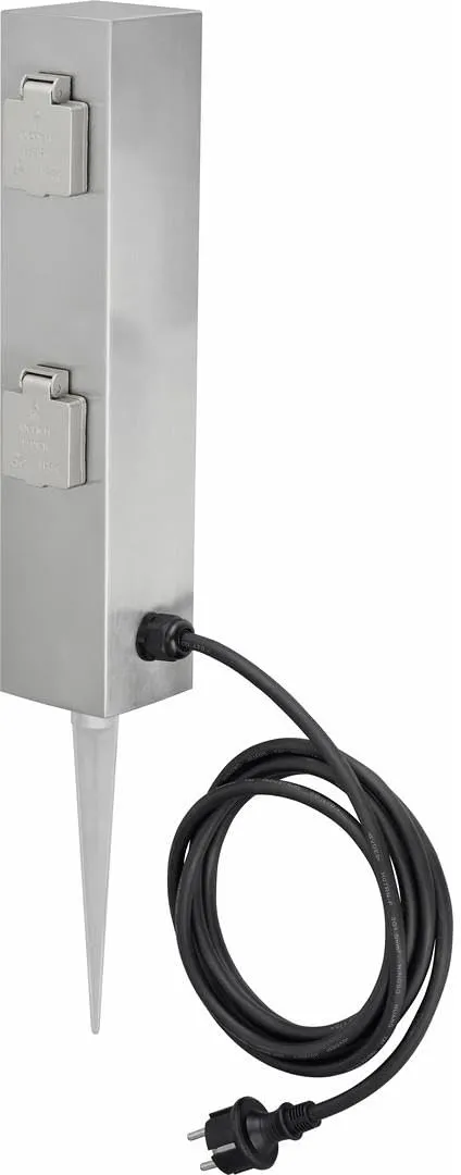 Ledino Ledar Connect S4 Steckdosensäule 4er Edelstahl