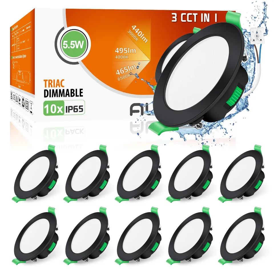 Alusso Recessed Ceiling Light LED Leiste 120cm 11er Set 4800lm