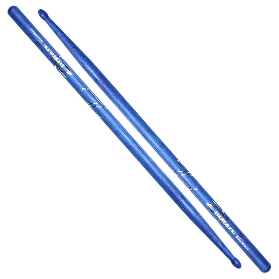 Zildjian 5A Blue Drumsticks Hickory Sticks oval