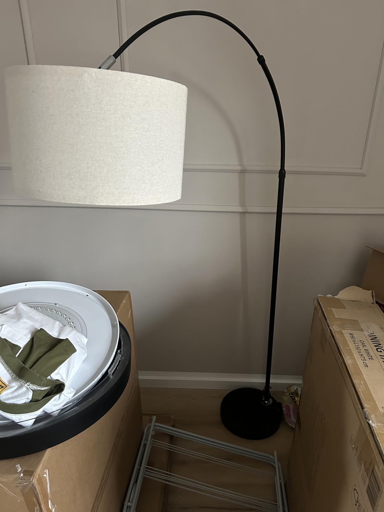 Modlicht Jasmin Bogenlampe Stehlampe Beige 165-180cm E27