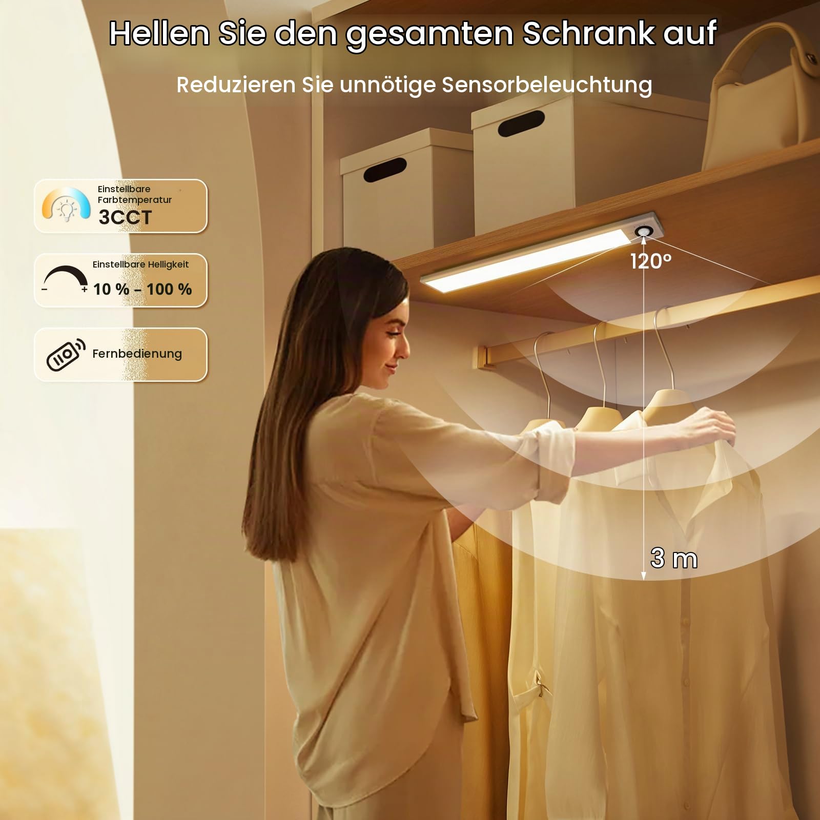 Alusso Cabinet Light Schrankleuchte 30cm 2 Stück dimmbar
