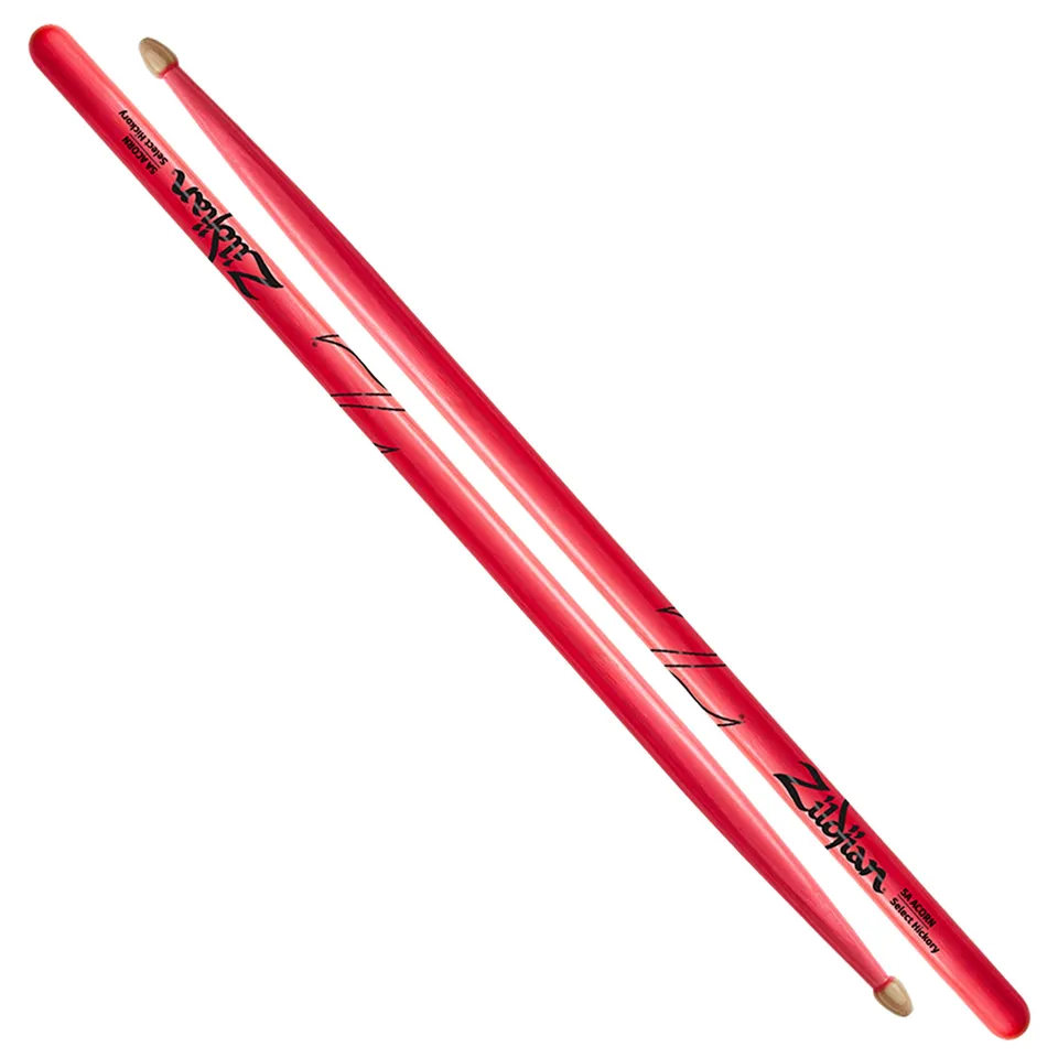 Zildjian 5A Acorn Neon Pink Drumsticks Hickory