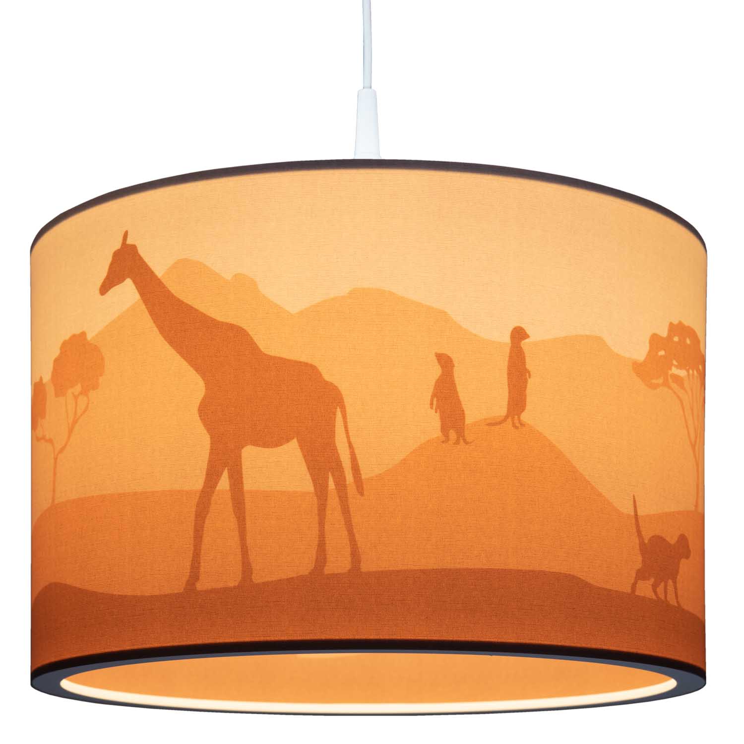 Elobra Scandi Savanne Hängeleuchte orange 40 cm