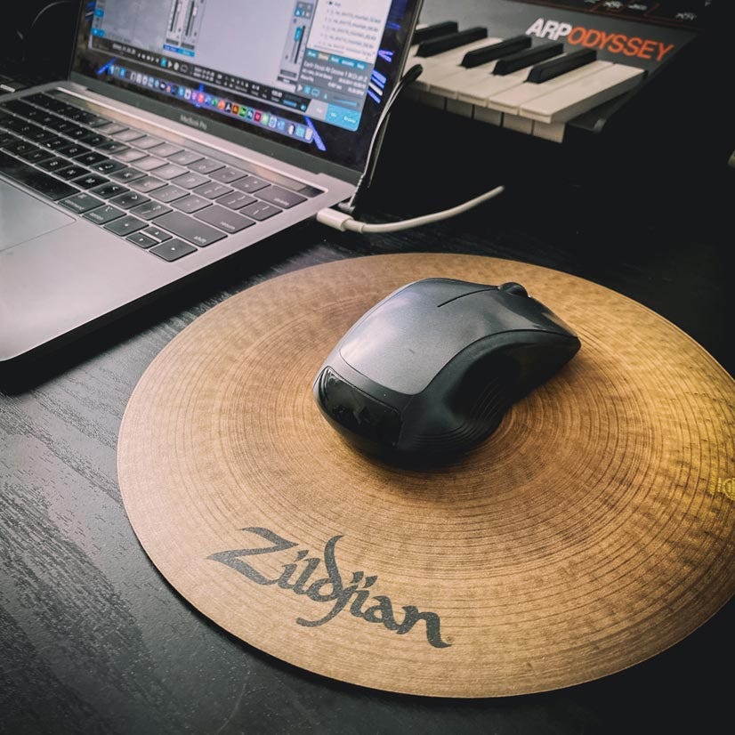 Zildjian Apparel Cymbal Mousepad 9 Zoll rund Becken-Optik