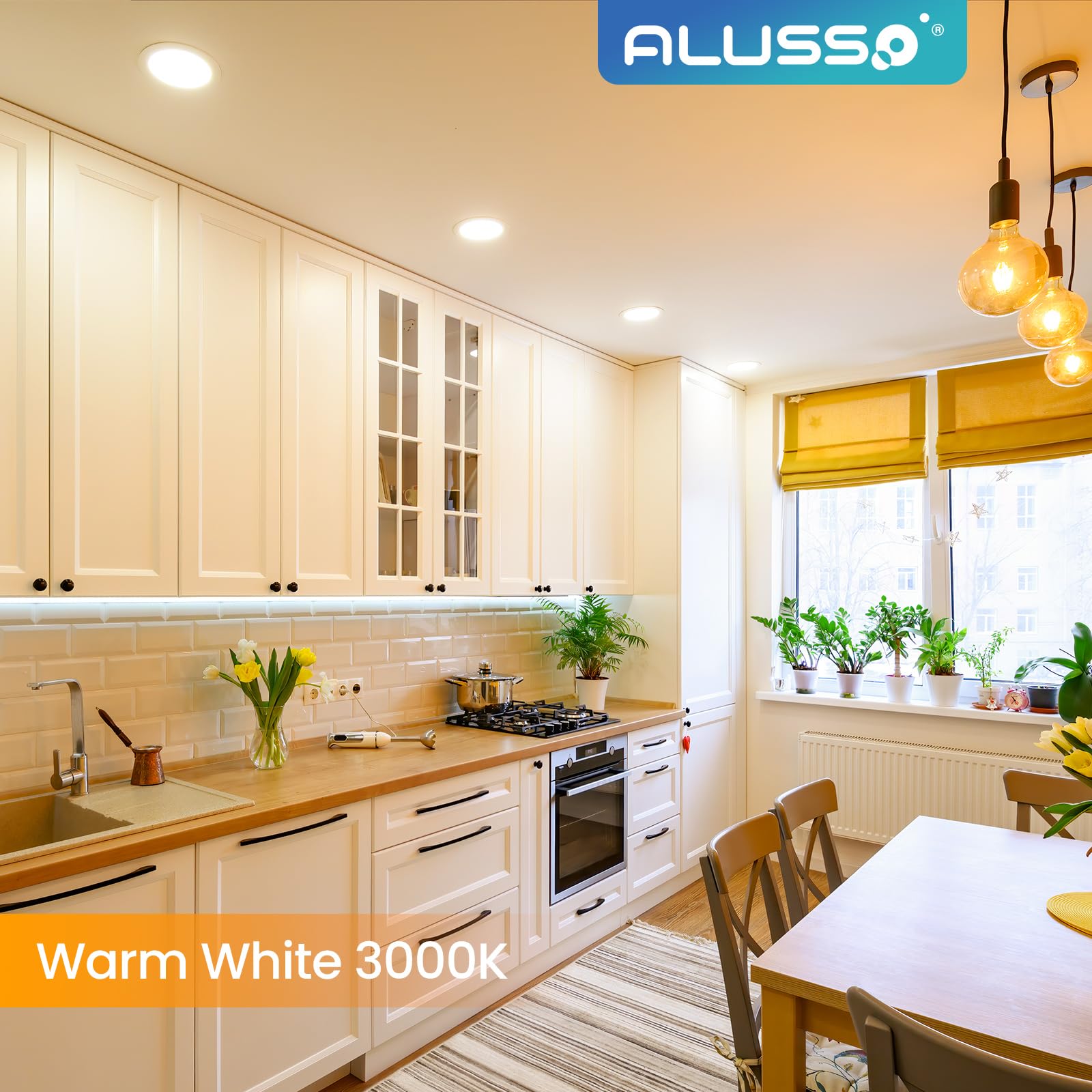 Alusso Bulb GU10 LED 5W Leuchtmittel Warmweiß 4er