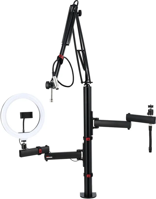 Gator Podcast Creator Tree Stativ mit Ringlicht 10 Zoll