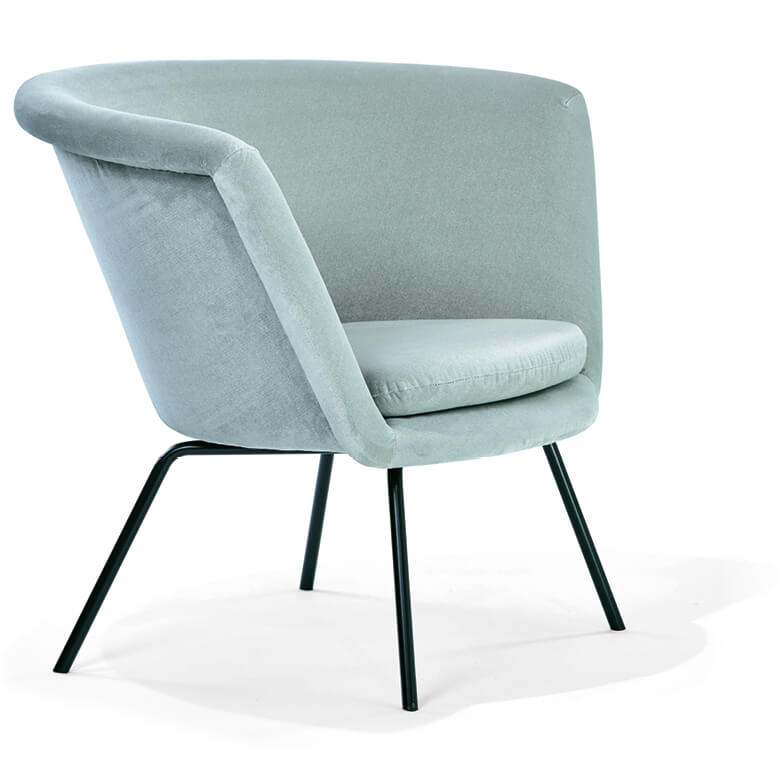 Richard Lampert H57 Sessel Herbert Hirche Interbau Stoff